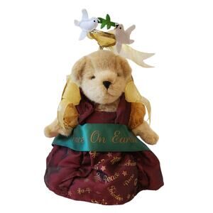 Vintage Muffy VanderBear Peace on Earth Italian Renaissance Angel 2009 w Stand